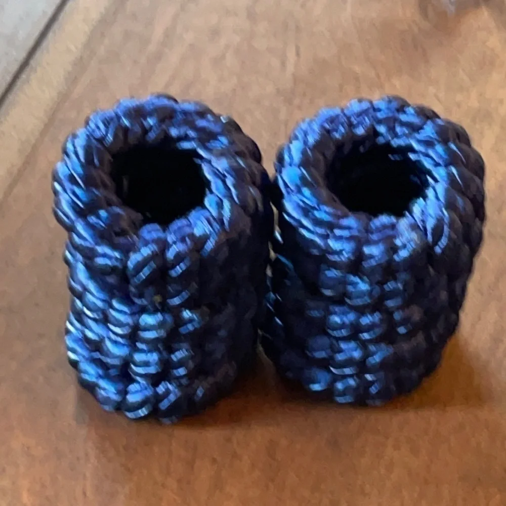 Blue Hanukkah & Holiday Napkin Holders Round Thick gorgeous Yarn